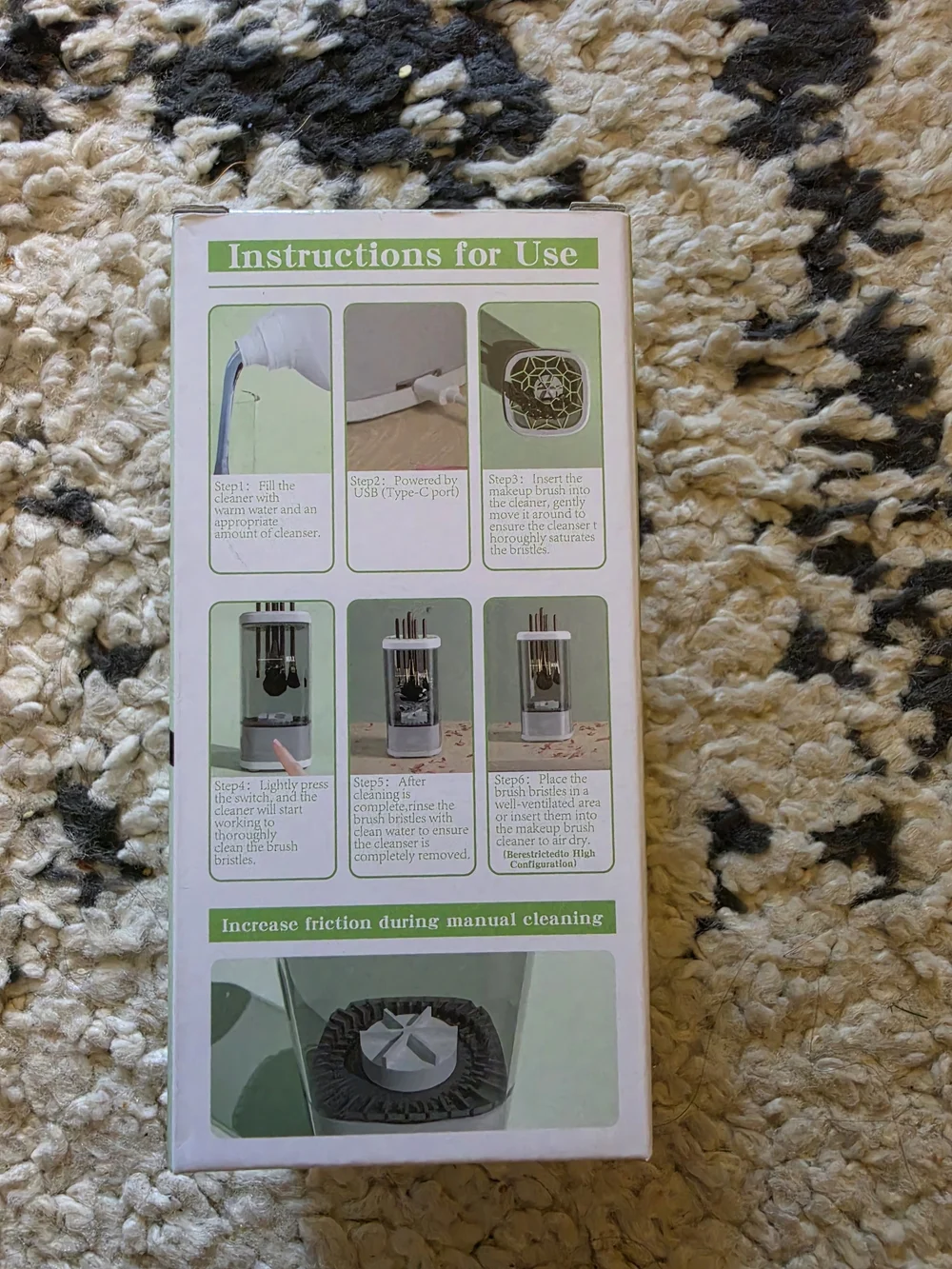 Makeup Brush Cleaner - Electric Brush Cleaner (Green/White)